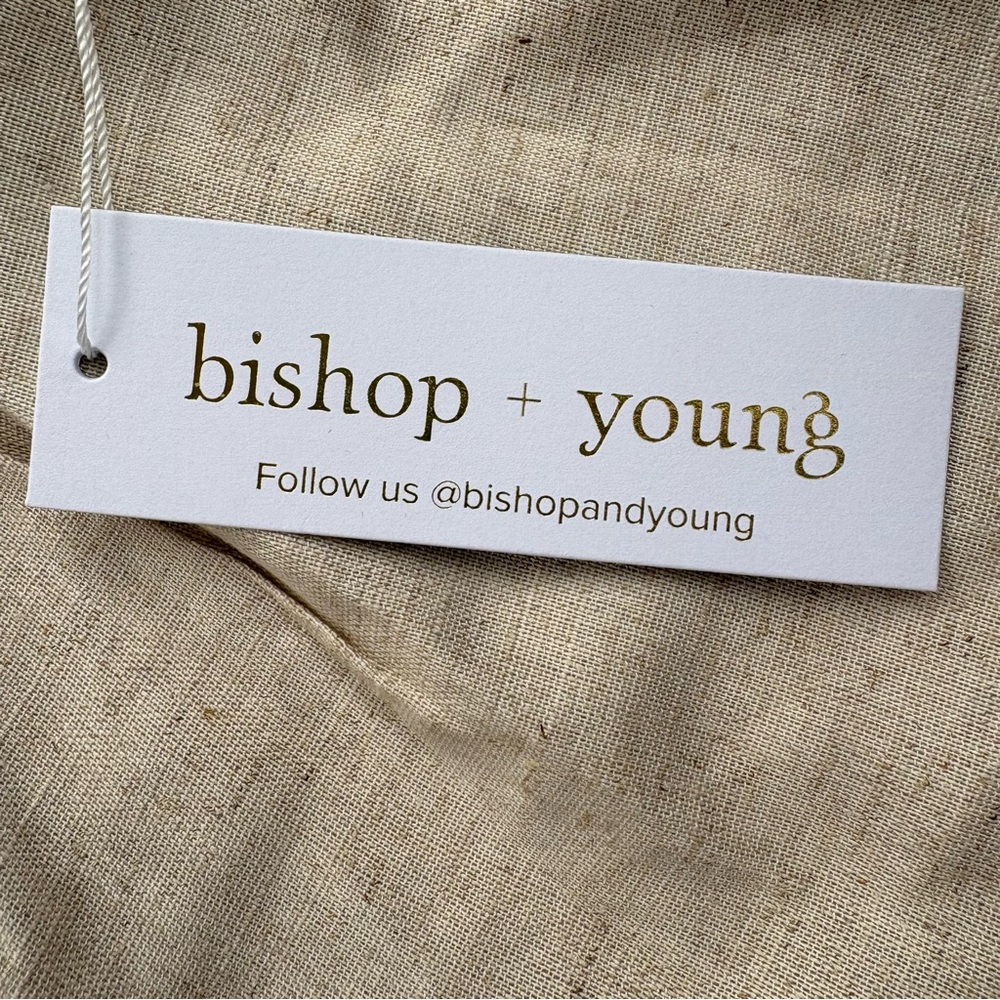 Bishop + Young Good Vibrations Summer Short In Sand Linen Blend Size Small NWT - Picture 3 of 7